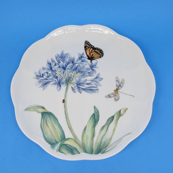 Lenox Butterfly Meadow Luncheon  Plates Scalloped Rim 9" First Quality  Set of 2 - Picture 11 of 12